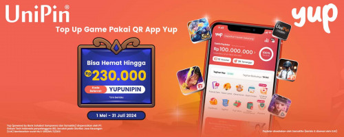 Top Up Game Favorit Kamu Pakai QRIS di Yup Dapatkan Cashback hingga Rp 230,000!